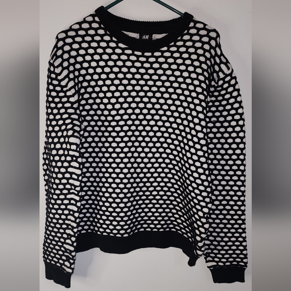 H&M Black and White Men's Sweater